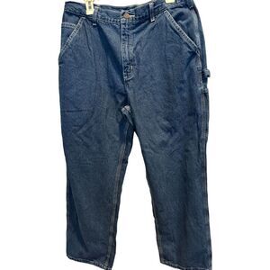 Carhartt Carpenters Blue‎ Denim Jeans 35 x 30 Relaxed Straight leg Dungarees